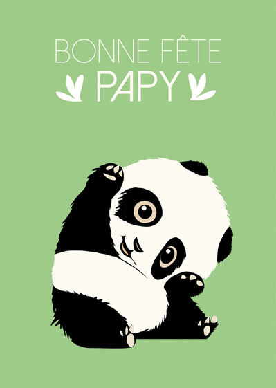 Carte Bonne Fête Papy Panda : Envoyer une Carte De Fête 